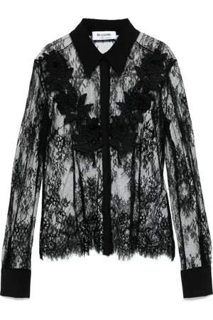 Blugirl Camisa con rosas bordadas