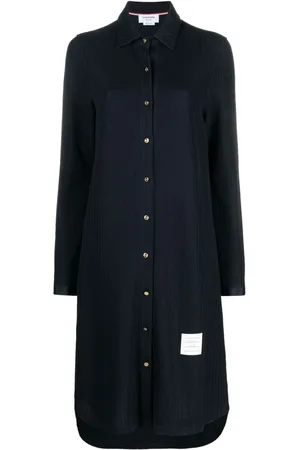 Thom Browne Vestido camisero de manga larga