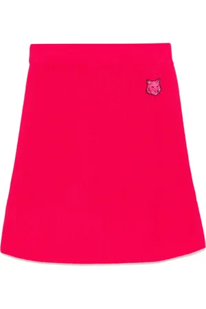 Maison Kitsuné Falda corta con parche Bold Fox Head
