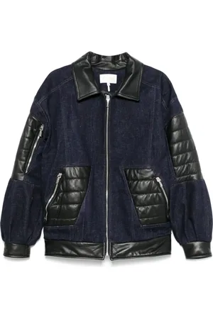 MITILIANE COUTURE Chaqueta vaquera con apliques de piel