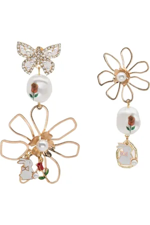 AMIR SLAMA Pendientes con motivo floral