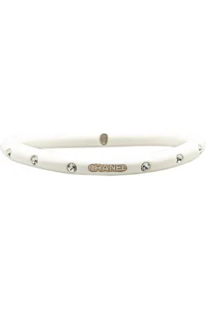 CHANEL Pulsera Resin Rhinestones CC Bangle 2000