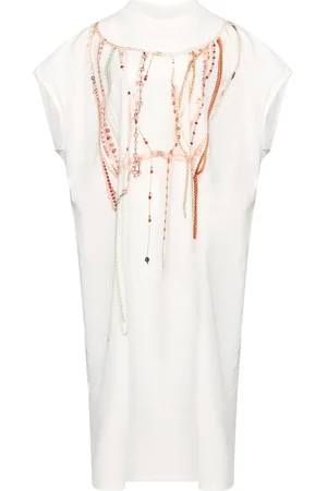 Maison Margiela Vestido largo con detalle de cuentas