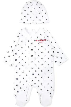 Balmain Set de pelele con logo estampado