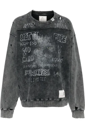 Maison Mihara Yasuhiro Sudadera con efecto descolorido