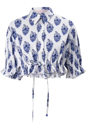 Carolina Herrera Camisa corta con estampado floral