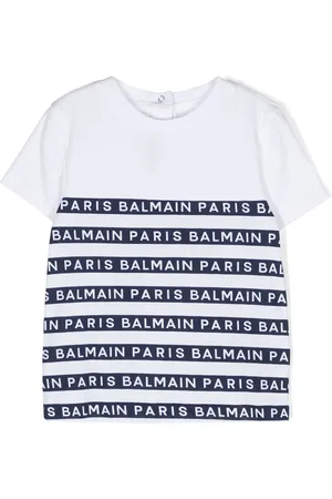 Balmain Camiseta con franjas del logo