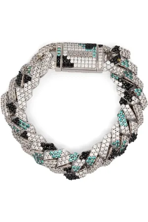 DARKAI Pulsera con motivo militar en pavé
