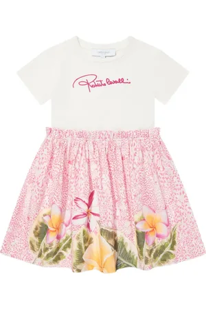 Roberto Cavalli Vestido con logo bordado