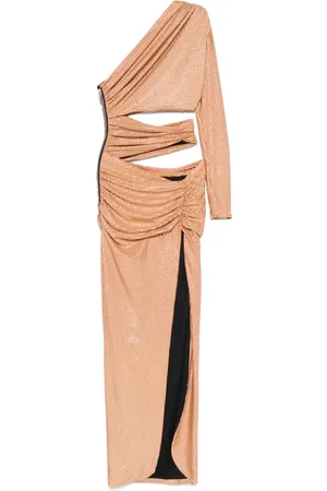 MITILIANE COUTURE Vestido largo con apliques de cristal