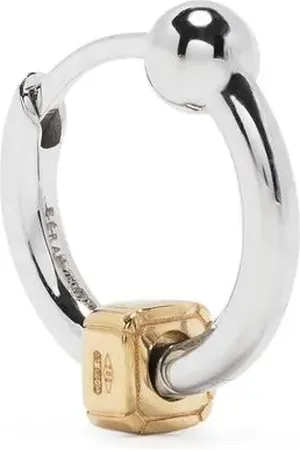 Eera Pendiente de aro Square mini en oro blanco de 18kt