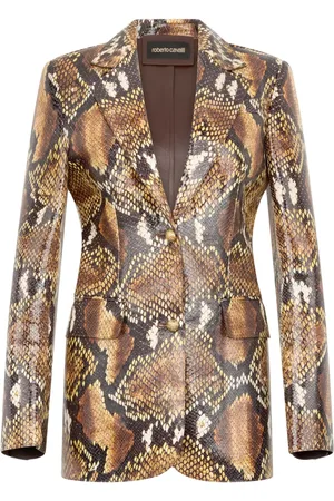 Roberto Cavalli Chaqueta con efecto de piel de serpiente