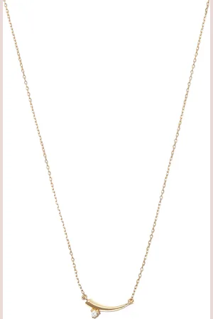 Adina Reyter Collar Thorn Tiny en oro amarillo de 14kt con diamantes