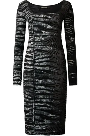 Roberto Cavalli Vestido corto con estampado de cebra