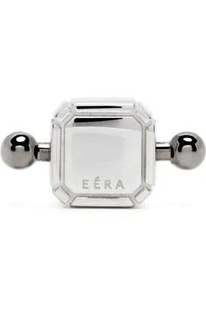 Eera Pendiente Square Bar en oro blanco de 18kt
