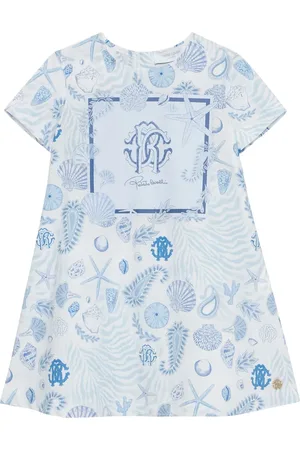 Roberto Cavalli Vestido con logo estampado