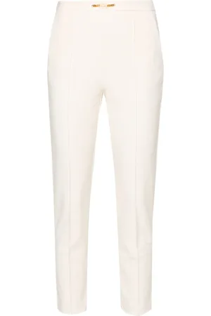 Elisabetta Franchi Pantalones ajustados con placa del logo