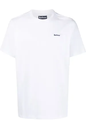 Barbour Camiseta con bolsillo en el pecho y logo estampado