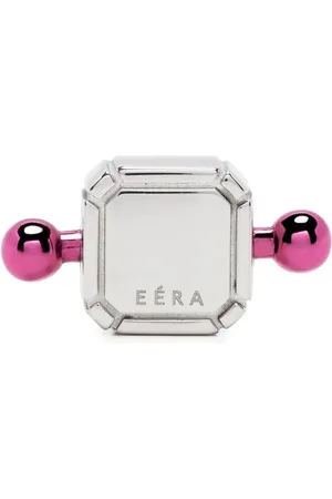 Eera Pendiente Square Bar en oro blanco de 18kt