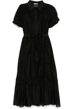 CENERE GB Vestido midi con volantes