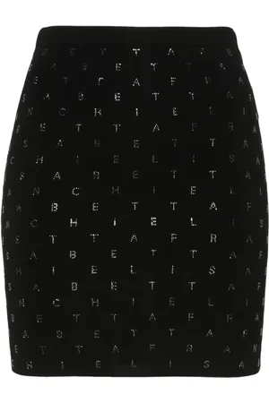 Elisabetta Franchi Minifalda con aplique del logo