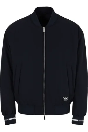 Armani Exchange Chaqueta bomber con logo de apliques