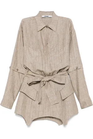 PNK Vestido corto con falda estilo corsé