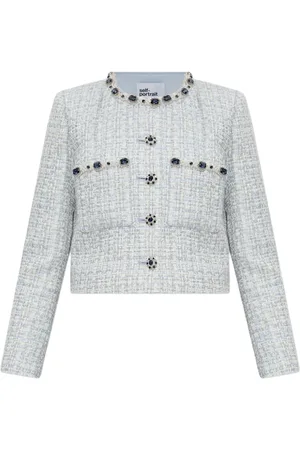 Self-Portrait Chaqueta de tweed con detalles de strass