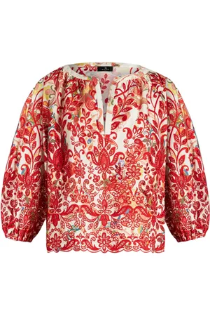 Etro Blusa bordada con estampado de cachemira