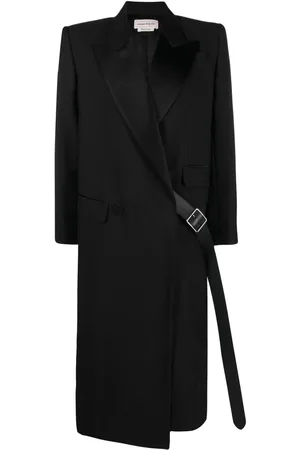 Alexander McQueen Abrigo con cinturón