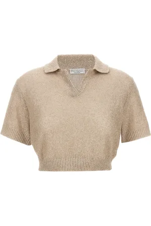Brunello Cucinelli Polo con detalle de lentejuelas