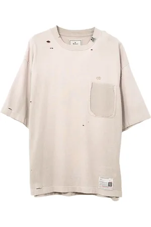Maison Mihara Yasuhiro Camiseta con efecto envejecido