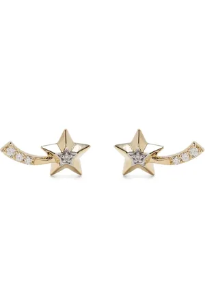Adina Reyter Pendiente Shooting Star en oro amarillo de 14kt