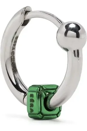 Eera Pendiente de aro Square mini en oro blanco de 18kt