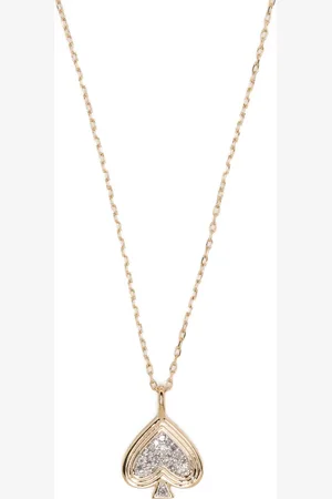 Adina Reyter Collar Make Your Move Spade en oro amarillo de 14kt con diamantes