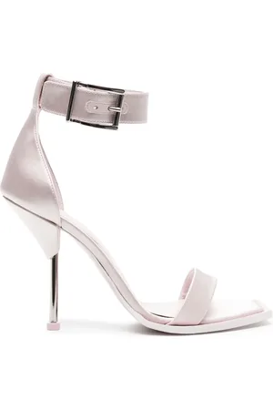 Alexander McQueen Sandalias con acabado satinado con tacón de 110mm