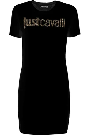 Roberto Cavalli Vestido estilo camiseta con detalle del logo