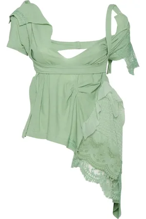 Dsquared2 Top asimétrico bordado