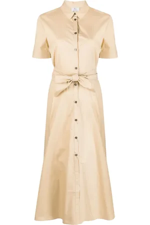 Woolrich Vestido camisero con cintura lazada