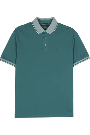 Emporio Armani Polo con ribete de rayas