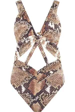 Roberto Cavalli Bañador con motivo de piel de serpiente