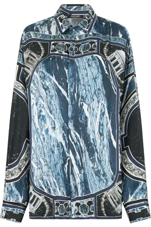 Roberto Cavalli Camisa con estampado jaspeado