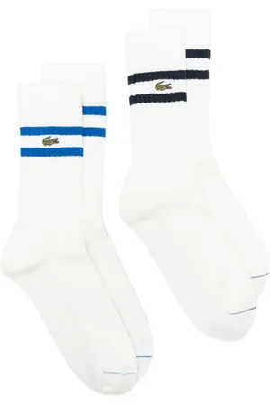 Lacoste Pack de dos pares de calcetines con parche del logo