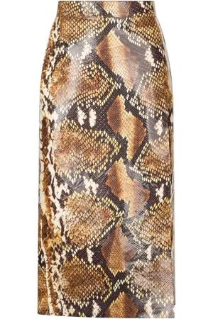 Roberto Cavalli Falda con efecto de piel de reptil