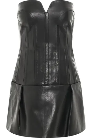 Khaite Vestido corto con cuello redondo