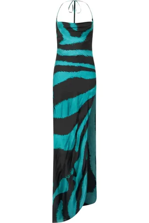 Roberto Cavalli Vestido con motivo de cebra