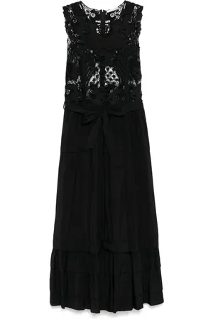 CENERE GB Vestido largo a paneles