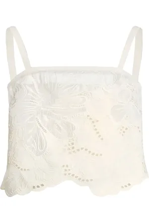 Elie saab Top con encaje floral