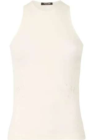 Roberto Cavalli Top con detalle de perforaciones