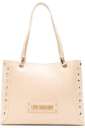 Moschino Bolso shopper con placa del logo